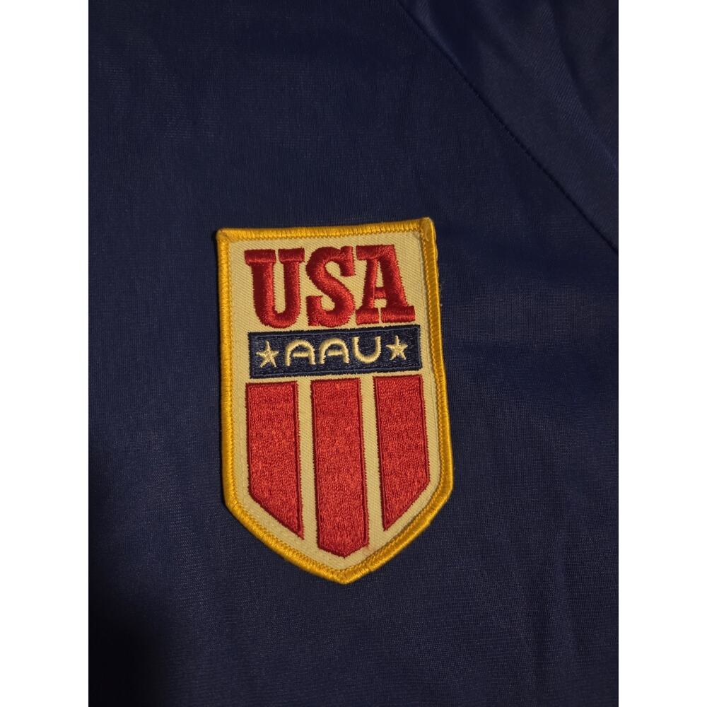 VTG 80s Adidas USA AAU ATP Ventex Keyrolan Trefoil Track Jacket Sewn Red Blue - Picture 4 of 12